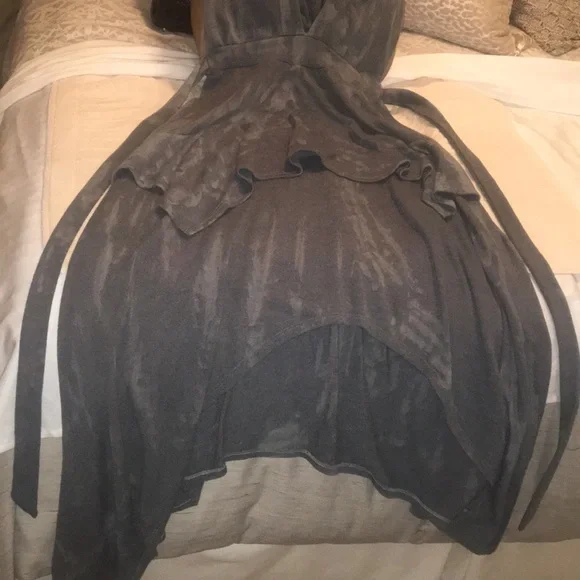 Go couture brand beautiful medium  Gray tie-dye tiered high-low jersey dress.. - Picture 3 of 5